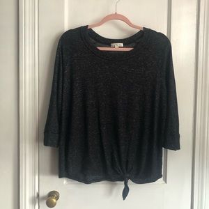 Nine Britton Tie Front Knit Top